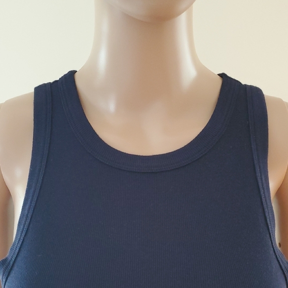 Navy Ribbed Tank - Picture 3 of 6